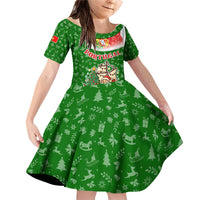 Portugal Christmas Family Matching Off Shoulder Short Dress and Hawaiian Shirt with Green Red Santa Ship Tree and Coat of Arms - Wonder Print Shop