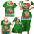 Portugal Christmas Family Matching Short Sleeve Bodycon Dress and Hawaiian Shirt with Green Red Santa Ship Tree and Coat of Arms - Wonder Print Shop