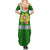 Portugal Christmas Family Matching Summer Maxi Dress and Hawaiian Shirt with Green Red Santa Ship Tree and Coat of Arms - Wonder Print Shop