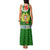 Portugal Christmas Family Matching Tank Maxi Dress and Hawaiian Shirt with Green Red Santa Ship Tree and Coat of Arms - Wonder Print Shop