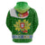 Portugal Christmas Hoodie with Green Red Santa Ship Tree and Coat of Arms - Wonder Print Shop
