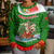 Portugal Christmas Kid Ugly Christmas Sweater with Green Red Santa Ship Tree and Coat of Arms - Wonder Print Shop