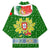 Portugal Christmas Kimono with Green Red Santa Ship Tree and Coat of Arms - Wonder Print Shop
