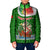 Portugal Christmas Padded Jacket with Green Red Santa Ship Tree and Coat of Arms - Wonder Print Shop
