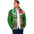 Portugal Christmas Padded Jacket with Green Red Santa Ship Tree and Coat of Arms - Wonder Print Shop