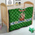 Portugal Christmas Quilt with Green Red Santa Ship Tree and Coat of Arms - Wonder Print Shop