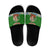 Portugal Christmas Slide Sandals with Green Red Santa Ship Tree and Coat of Arms - Wonder Print Shop