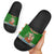 Portugal Christmas Slide Sandals with Green Red Santa Ship Tree and Coat of Arms - Wonder Print Shop