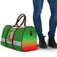Portugal Christmas Travel Bag with Green Red Santa Ship Tree and Coat of Arms - Wonder Print Shop