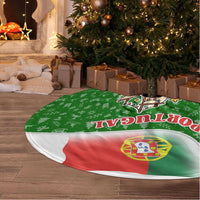 Portugal Christmas Tree Skirt with Green Red Santa Ship Tree and Coat of Arms - Wonder Print Shop