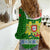 Portugal Christmas Women Casual Shirt with Green Red Santa Ship Tree and Coat of Arms - Wonder Print Shop
