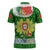Portugal Christmas Zipper Polo Shirt with Green Red Santa Ship Tree and Coat of Arms - Wonder Print Shop