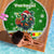 Portugal Christmas Beach Blanket with Green Galo de Barcelos Rooster Santa Hat and Gift - Wonder Print Shop