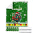 Portugal Christmas Blanket with Green Galo de Barcelos Rooster Santa Hat and Gift - Wonder Print Shop