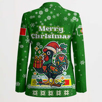 Portugal Christmas Blazer with Green Galo de Barcelos Rooster Santa Hat and Gift - Wonder Print Shop