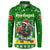 Portugal Christmas Button Sweatshirt with Green Galo de Barcelos Rooster Santa Hat and Gift - Wonder Print Shop