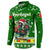 Portugal Christmas Button Sweatshirt with Green Galo de Barcelos Rooster Santa Hat and Gift - Wonder Print Shop
