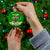 Portugal Christmas Ceramic Ornament with Green Galo de Barcelos Rooster Santa Hat and Gift - Wonder Print Shop