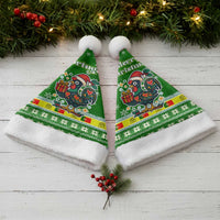 Portugal Christmas Santa Hat with Green Galo de Barcelos Rooster Santa Hat and Gift - Wonder Print Shop