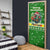 Portugal Christmas Door Cover with Green Galo de Barcelos Rooster Santa Hat and Gift - Wonder Print Shop