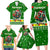 Portugal Christmas Family Matching Long Sleeve Bodycon Dress and Hawaiian Shirt with Green Galo de Barcelos Rooster Santa Hat and Gift - Wonder Print Shop