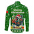Portugal Christmas Family Matching Long Sleeve Bodycon Dress and Hawaiian Shirt with Green Galo de Barcelos Rooster Santa Hat and Gift - Wonder Print Shop