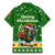 Portugal Christmas Family Matching Mermaid Dress and Hawaiian Shirt with Green Galo de Barcelos Rooster Santa Hat and Gift - Wonder Print Shop
