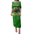 Portugal Christmas Family Matching Puletasi and Hawaiian Shirt with Green Galo de Barcelos Rooster Santa Hat and Gift - Wonder Print Shop