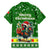 Portugal Christmas Family Matching Summer Maxi Dress and Hawaiian Shirt with Green Galo de Barcelos Rooster Santa Hat and Gift - Wonder Print Shop