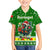 Portugal Christmas Family Matching Summer Maxi Dress and Hawaiian Shirt with Green Galo de Barcelos Rooster Santa Hat and Gift - Wonder Print Shop