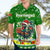 Portugal Christmas Hawaiian Shirt with Green Galo de Barcelos Rooster Santa Hat and Gift - Wonder Print Shop