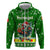 Portugal Christmas Hoodie with Green Galo de Barcelos Rooster Santa Hat and Gift - Wonder Print Shop