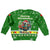Portugal Christmas Kid Ugly Christmas Sweater with Green Galo de Barcelos Rooster Santa Hat and Gift - Wonder Print Shop