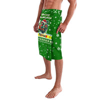 Portugal Christmas Lavalava with Green Galo de Barcelos Rooster Santa Hat and Gift - Wonder Print Shop