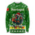 Portugal Christmas Long Sleeve Shirt with Green Galo de Barcelos Rooster Santa Hat and Gift - Wonder Print Shop