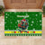 Portugal Christmas Rubber Doormat with Green Galo de Barcelos Rooster Santa Hat and Gift - Wonder Print Shop