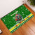 Portugal Christmas Rubber Doormat with Green Galo de Barcelos Rooster Santa Hat and Gift - Wonder Print Shop