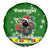 Portugal Christmas Spare Tire Cover with Green Galo de Barcelos Rooster Santa Hat and Gift - Wonder Print Shop