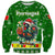 Portugal Christmas Sweatshirt with Green Galo de Barcelos Rooster Santa Hat and Gift - Wonder Print Shop