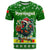 Portugal Christmas T Shirt with Green Galo de Barcelos Rooster Santa Hat and Gift - Wonder Print Shop