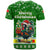Portugal Christmas T Shirt with Green Galo de Barcelos Rooster Santa Hat and Gift - Wonder Print Shop