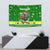 Portugal Christmas Tapestry with Green Galo de Barcelos Rooster Santa Hat and Gift - Wonder Print Shop