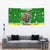 Portugal Christmas Tapestry with Green Galo de Barcelos Rooster Santa Hat and Gift - Wonder Print Shop