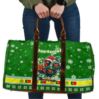 Portugal Christmas Travel Bag with Green Galo de Barcelos Rooster Santa Hat and Gift - Wonder Print Shop