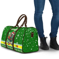Portugal Christmas Travel Bag with Green Galo de Barcelos Rooster Santa Hat and Gift - Wonder Print Shop