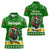 Portugal Christmas Women Polo Shirt with Green Galo de Barcelos Rooster Santa Hat and Gift - Wonder Print Shop