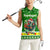 Portugal Christmas Women Sleeveless Polo Shirt with Green Galo de Barcelos Rooster Santa Hat and Gift - Wonder Print Shop