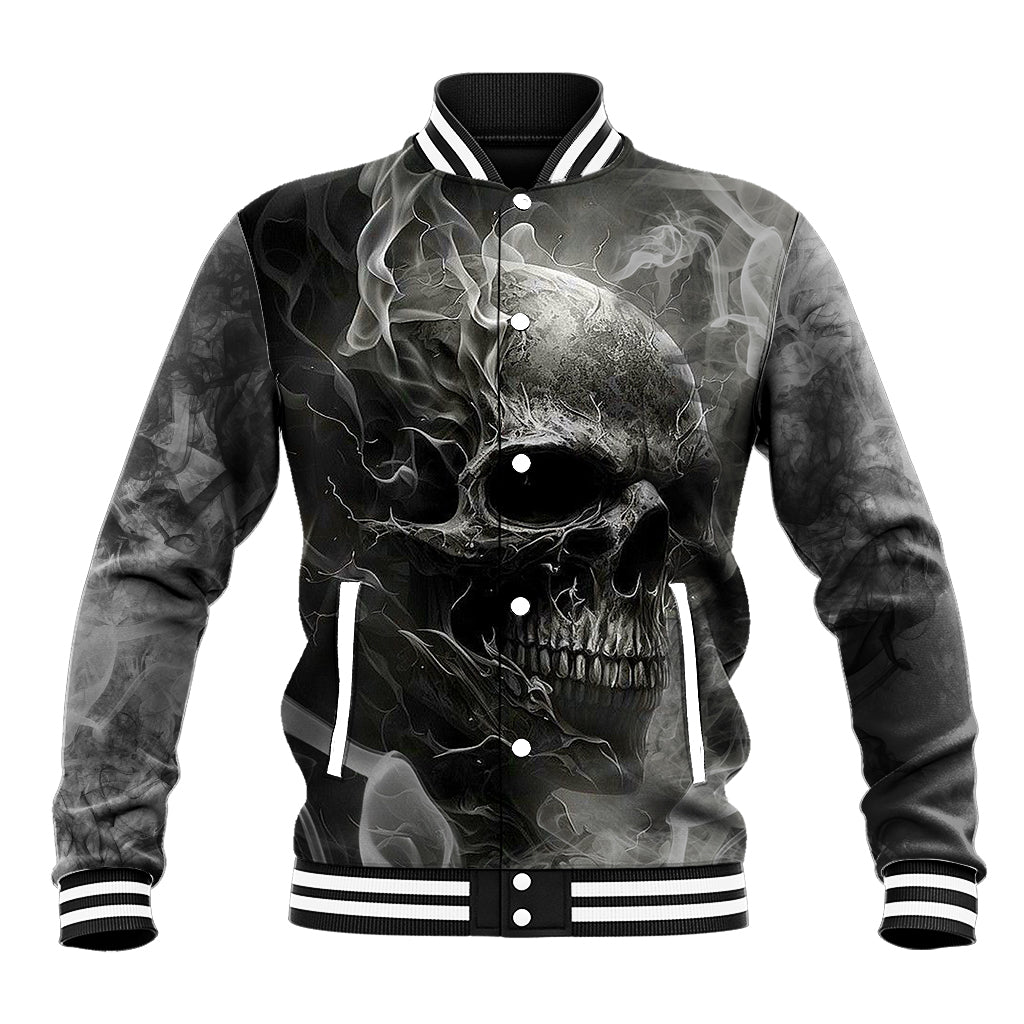 Hello Darkness My Old Friend Skull Baseball Jacket - Wonder Print Shop