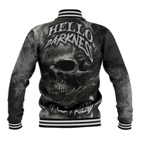 Hello Darkness My Old Friend Skull Baseball Jacket - Wonder Print Shop