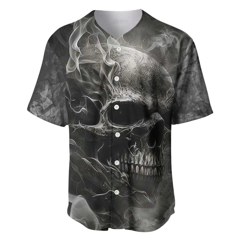 Hello Darkness My Old Friend Skull Baseball Jersey - Wonder Print Shop